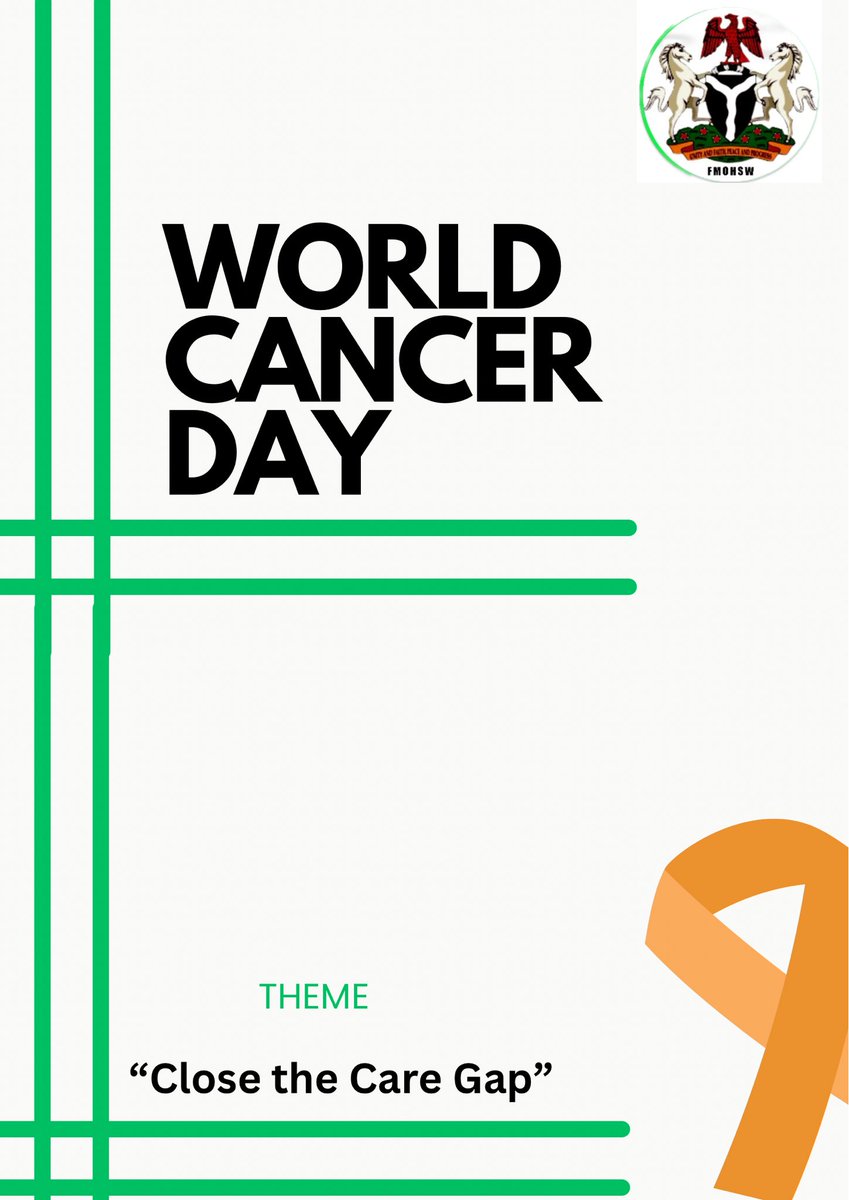 Nearly every family globally is affected by #cancer,
1 in 5 people are diagnosed with cancer during their lifetime approximately 1 in 9 men and 1 in 12 women die from cancer. 

While we remain committed to investing in cancer prevention &amp; care, we urge Nigerians to recognize the