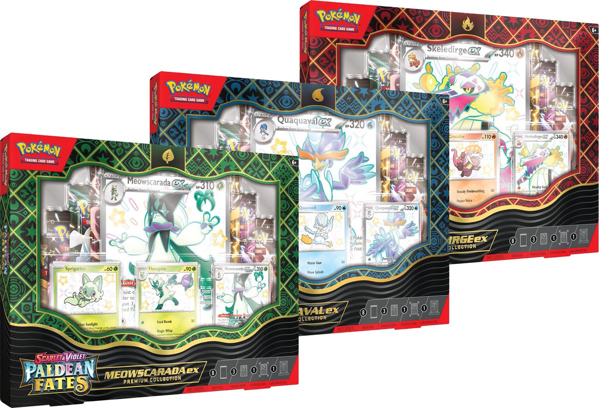 Paldean Fates ex Premium Collection preorders are down to $39.99 at Top Cut Central!

topcutcentral.com/collections/sc…

Releases February 9th.
#PokemonTCG