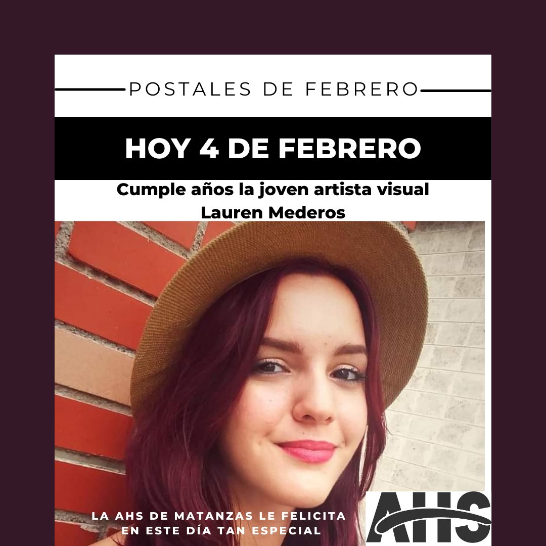 AhsMatanzas's tweet photo. Muchas felicidades para esta excelente artista visual miembro de la AHS de Matanzas. https://t.co/GHmod6SJir