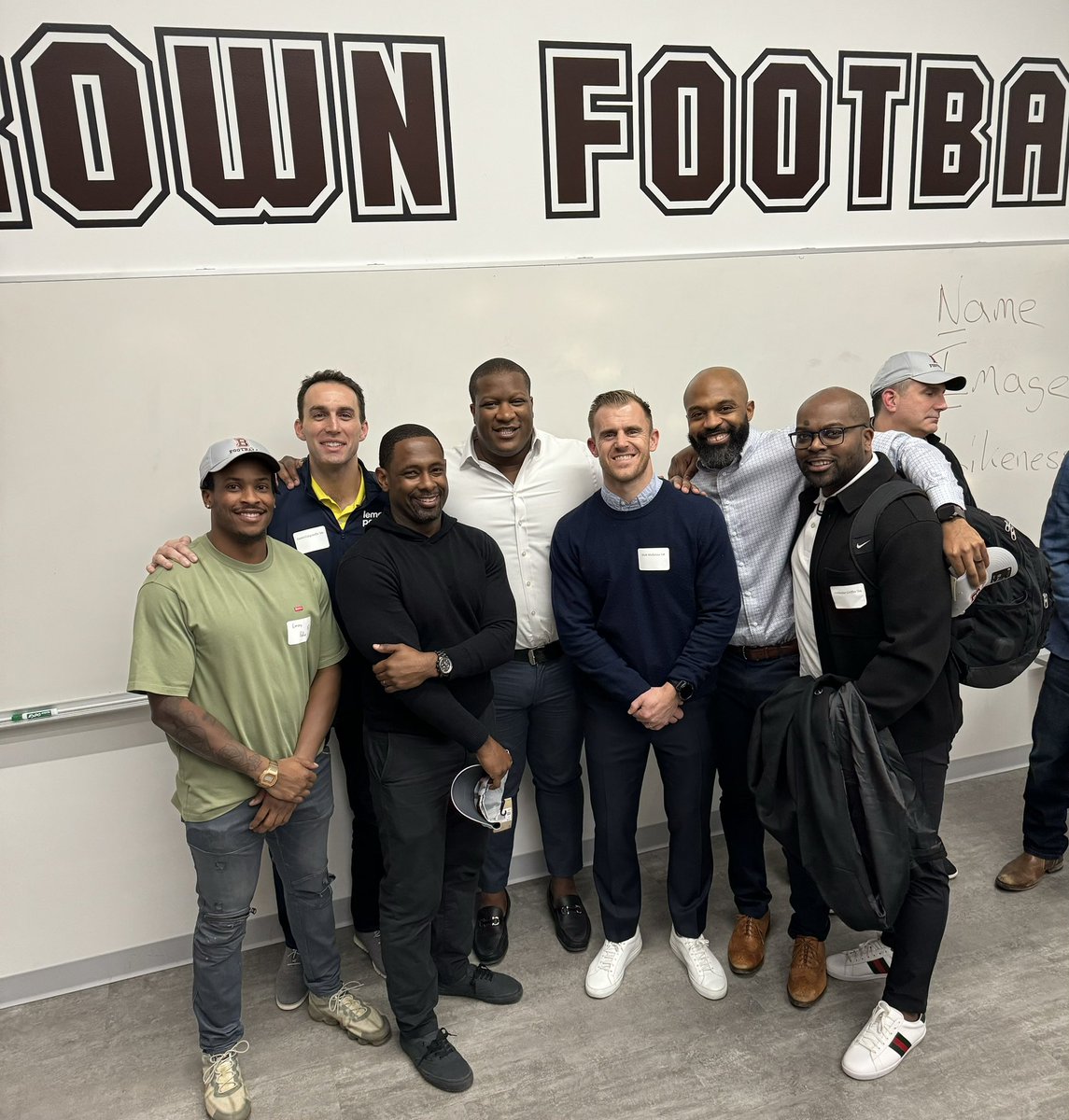 We had an amazing day yesterday at our annual career day @BrownU_Football with 50 alumni in attendance to spend the day with our players and help them to navigate their future. We can not thank them and all our alumni enough who do everything to help our players and our program