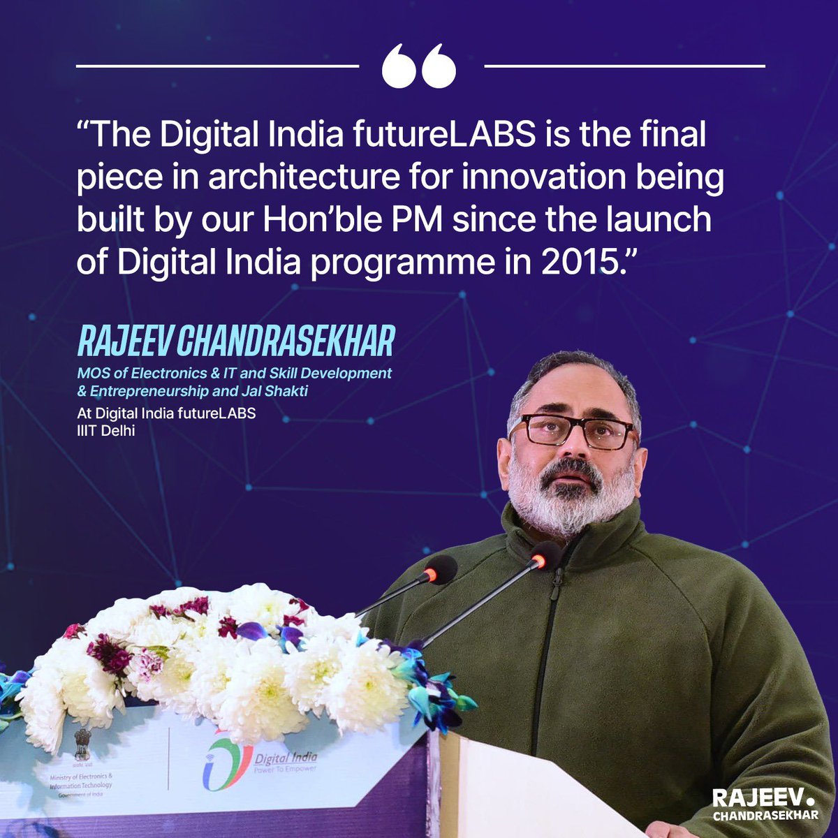 GoI_MeitY's tweet image. Highlights from the launch of Digital India #futureLABS 

Catalyzing the next-generation Electronics System Design
✅ #DesignInIndia
✅ #MadeInIndia
✅ #MadefortheWorld

For more details, visit digitalindiafuturelabs.in

#NewIndia #IndiaTechade @Rajeev_GoI