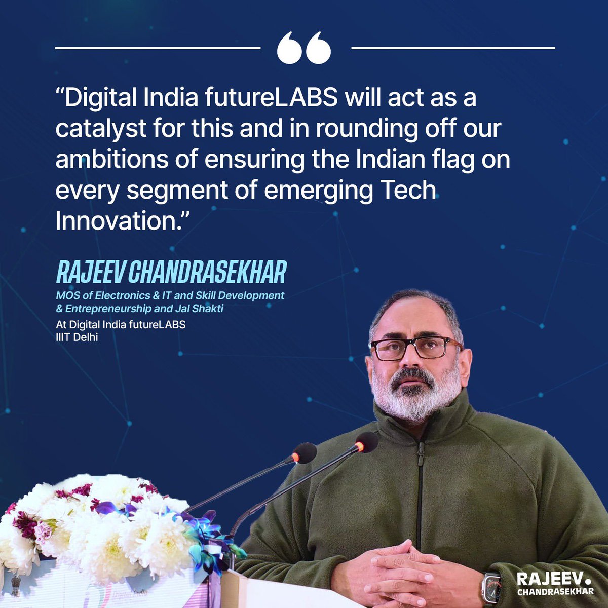 GoI_MeitY's tweet image. Highlights from the launch of Digital India #futureLABS 

Catalyzing the next-generation Electronics System Design
✅ #DesignInIndia
✅ #MadeInIndia
✅ #MadefortheWorld

For more details, visit digitalindiafuturelabs.in

#NewIndia #IndiaTechade @Rajeev_GoI