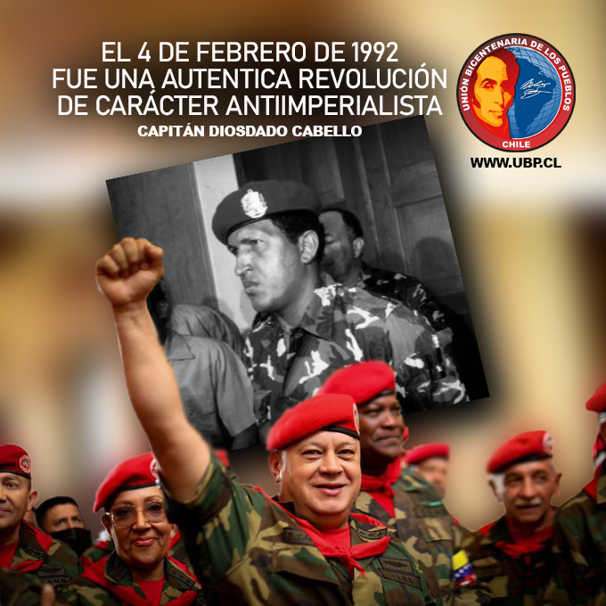 Capitán Diosdado Cabello Lo que ocurrió el 4 de Febrero del año 1992 fue una autentica Revolución de carácter antiimperialista @dcabellor #4FDelPueblo @CamillaFS @PartidoPSUV @teleSURtv @RoiLopezRivas @JOTACE7777 @ISB_VE @NicolasMaduro @CamillaFS @PSUVint @bricspsuv @albaalianza