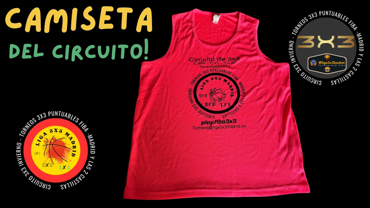 Cmisetadel Circuito a 6€
Tallas disponibles:
- 4 Talla XXL
- 20 Talla XL
- 11 Talla L
Os las entregamos en Las navas del Marques (18/2) , en Sotillo de la Adrada (14/4), en el Master final (1/5, Galapagar o Arroyomolinos) , también podemos enviarla
#circuito3x3madrid
