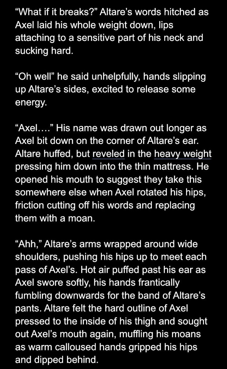 (⛓️🎇 drabble slight nsfw)

shnyspcy and that tiny ass bed

(4/6)