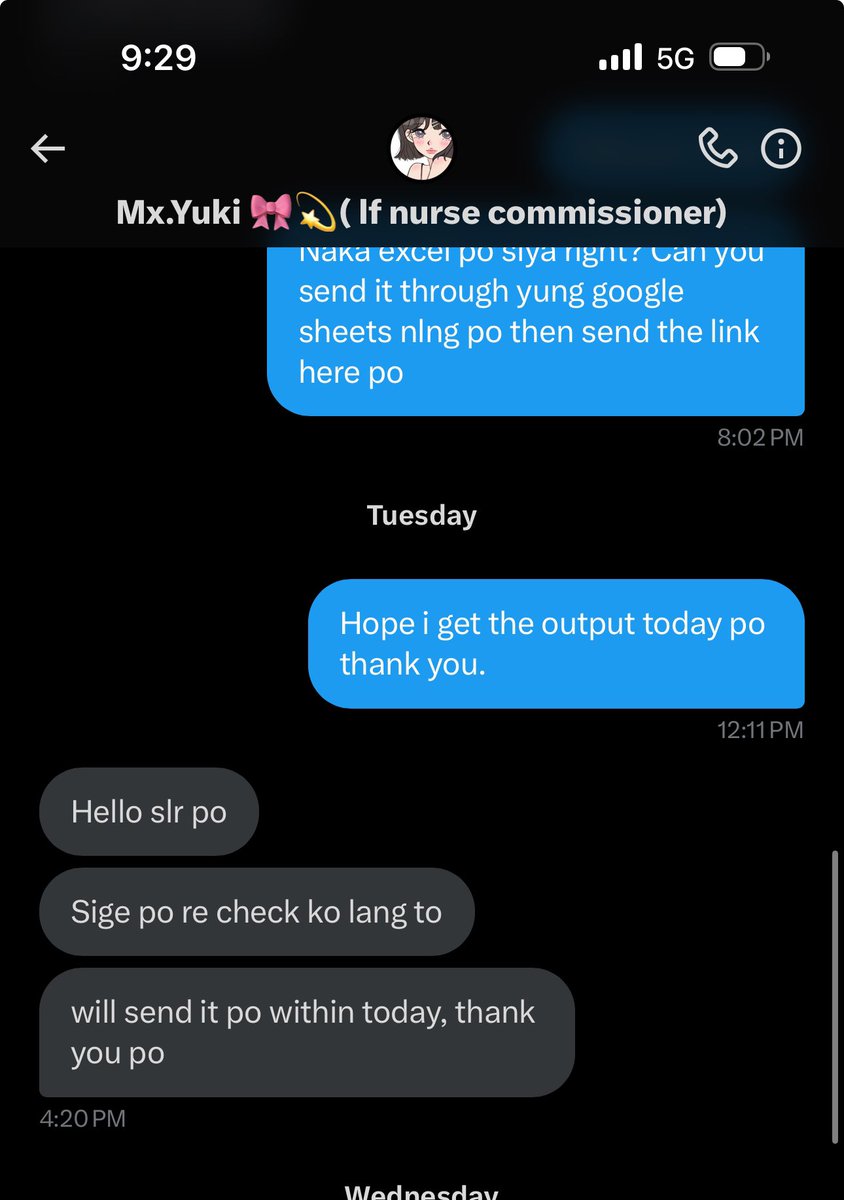 angelaa_100's tweet photo. Uso ba ngayon na mag accept ng task pero walang output? Last Sunday due yung output btw and she didnt give my refund back. Mag rereply siya pero mawawala din after. Just a heads up lang po incase mapili niyo po siya para sa commission niyo.
@Yukicommsss 
lf commissioner lf client https://t.co/8ZdmQcE59p
