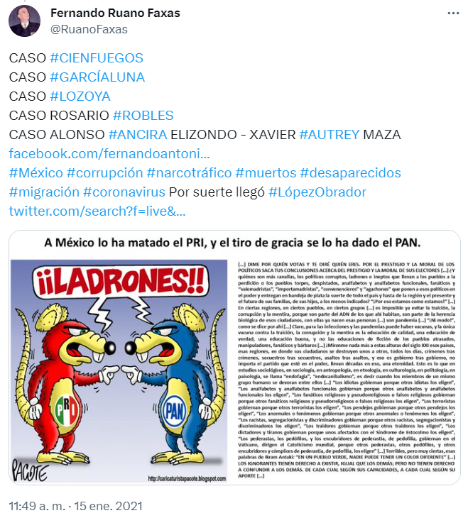 RuanoFaxas's tweet photo. Migrantes de #USA casi linchan a #Xóchitl Gálvez #BotargaBrutaYCogupta. Algunos políticos, empresarios, líderes religiosos de #México no viajan a #EEUU y otros países porque LOS ESTÁN CAZANDO, como: #GarcíaLuna #Cienfuegos, Tomás #Zerón, Xavier Desiderio #Autrey Maza.
#CORRUPCIÓN https://t.co/y8R7EZYgbe