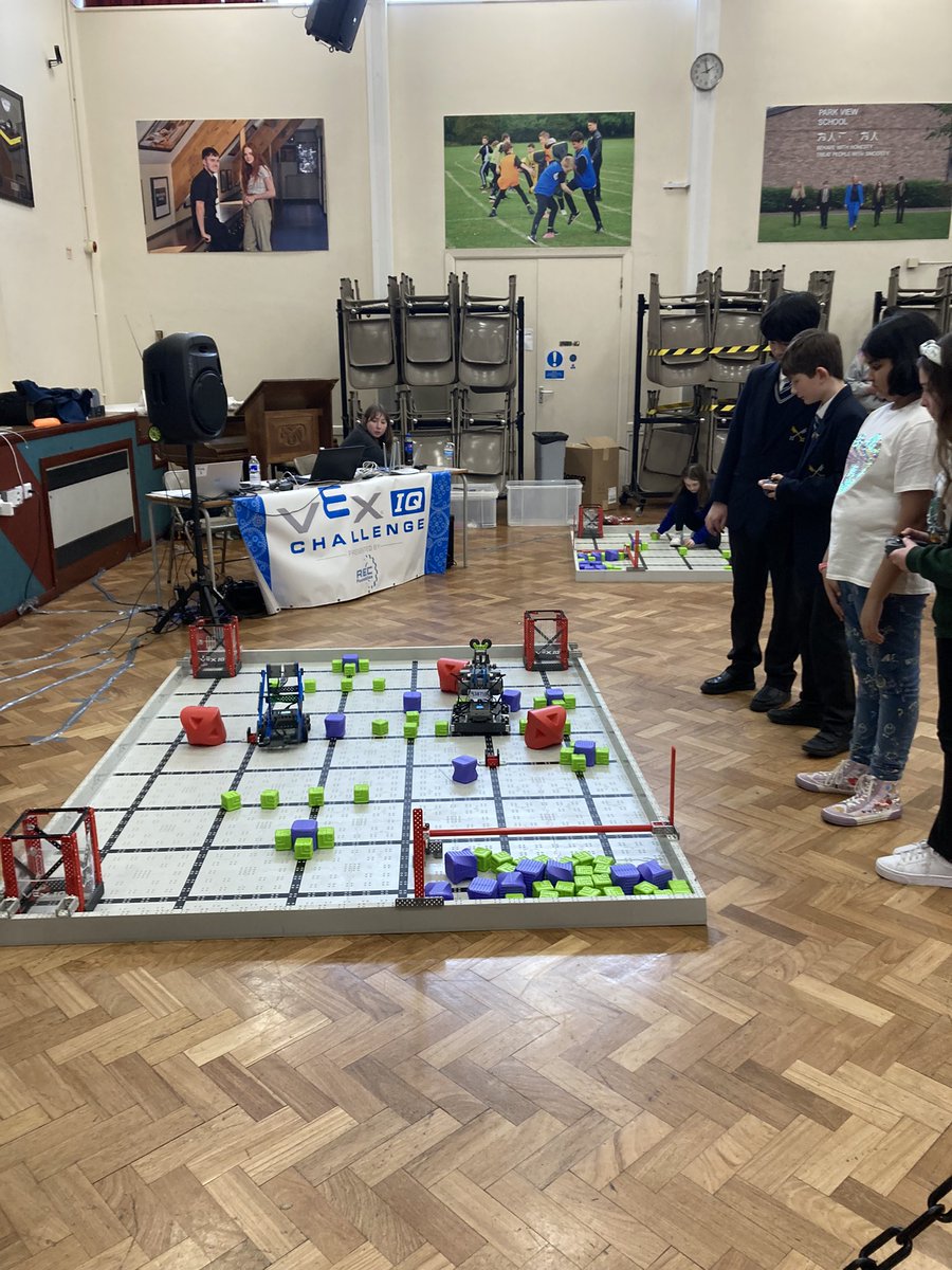 STP8_13Computes's tweet photo. Great but tiring day at the @VEXRoboticsUK regional qualifiers. A solid mid table finish for our first attempt and lots of learning done which we can take into next years competition #robotics #createnotconsume https://t.co/Kne2QODtgF