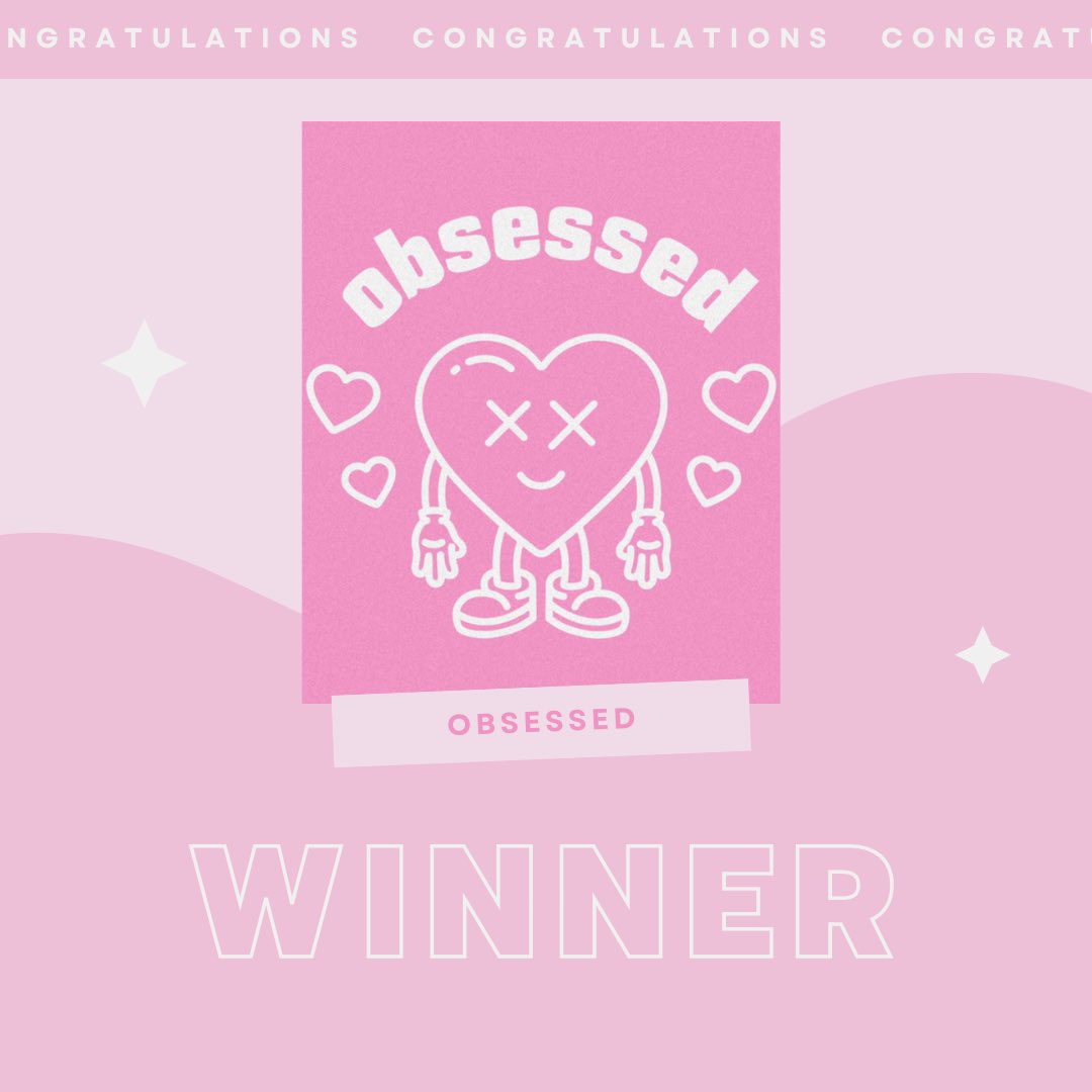 AND THE WINNER IS...
OBSESSED!!!!

thanks everyone for voting and keep an eye out for any further news/games on our account👀