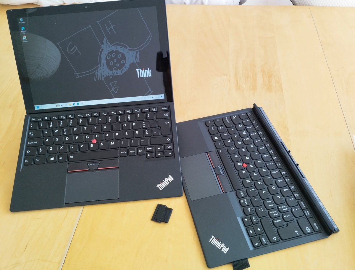 Managed to find an affordable keyboard (PT) for my Gen 2  #X1Tablet, now it's time to disassemble the broken one and see what's under the hood. #ThinkPad #LenovoIN
