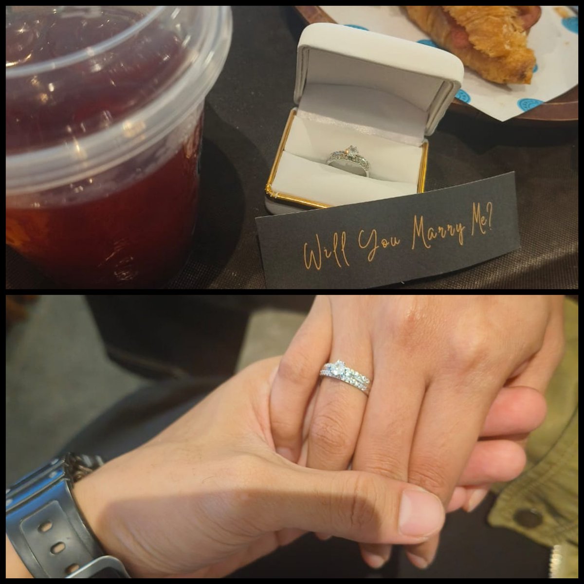 bangalose's tweet photo. she said yes to live together and forever https://t.co/Ldqk8MPzJ6