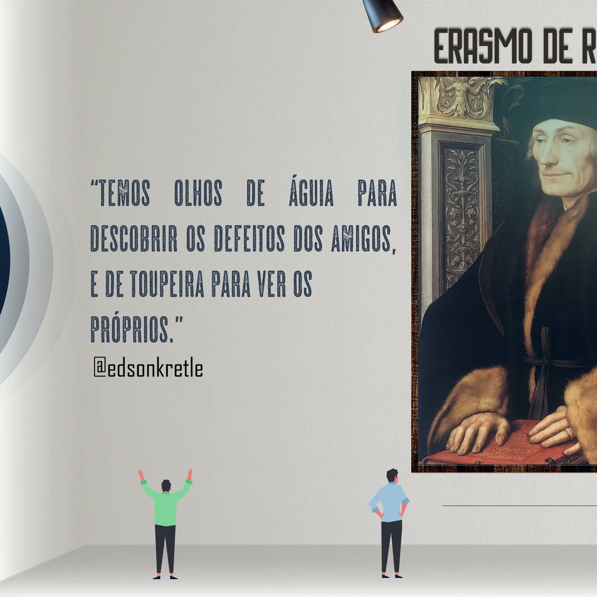 EKretle's tweet photo. Reflexão profética do dia:
Por que o defeito é sempre do outro?🤔
Fraterno abraço do Profeta!

#filosofia #filosofiacontemporanea #filosofiapopular #filosofiadavida #filosofiaexistencial
#vida
#morte
#finados
#filosofiamoderna #pensamentos #sabedoria #reflexão #cultura #stoicism https://t.co/klBcmS645H