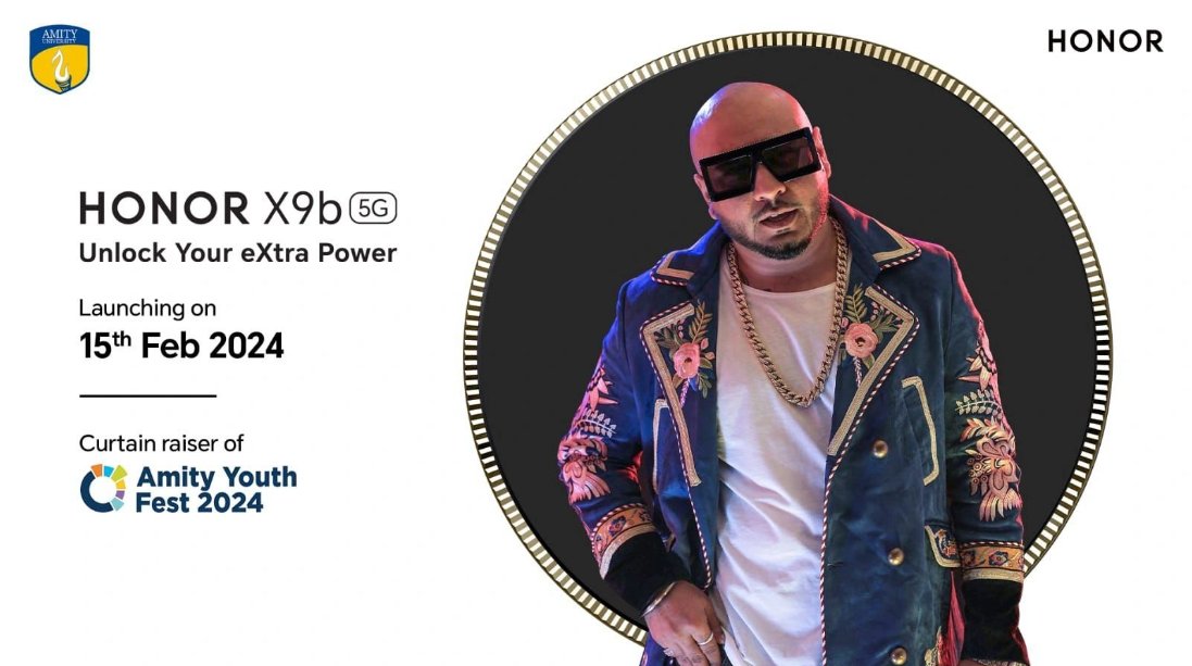 AYF2024's tweet photo. Exciting news for all Amitians ! 🎉 

Honor presents X9b launch and AYF 2024 Curtain Raiser with the sensational Praak B performing live at Amity University Noida on February 15th. Don't miss this unforgettable experience! 🎶

@BPraak @Honorglobal 

#CollegeEvent #AYF2024 #Amity https://t.co/VXykajn7wb