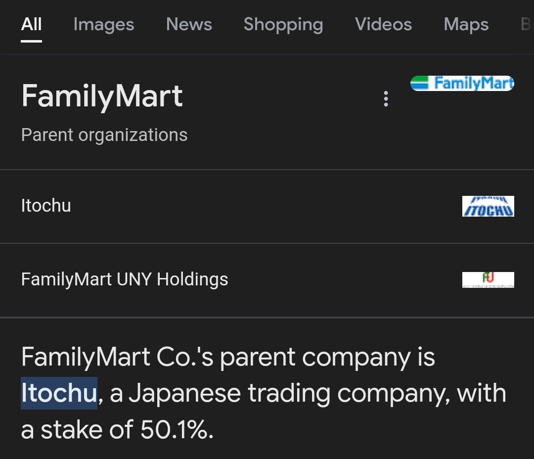 Kalima6054's tweet photo. Parent company kepada Family Mart adalah Itochu Corporation yang mana mempunyai hubungan strategik dengan negara haram Israel https://t.co/D0Fn6RMYEy