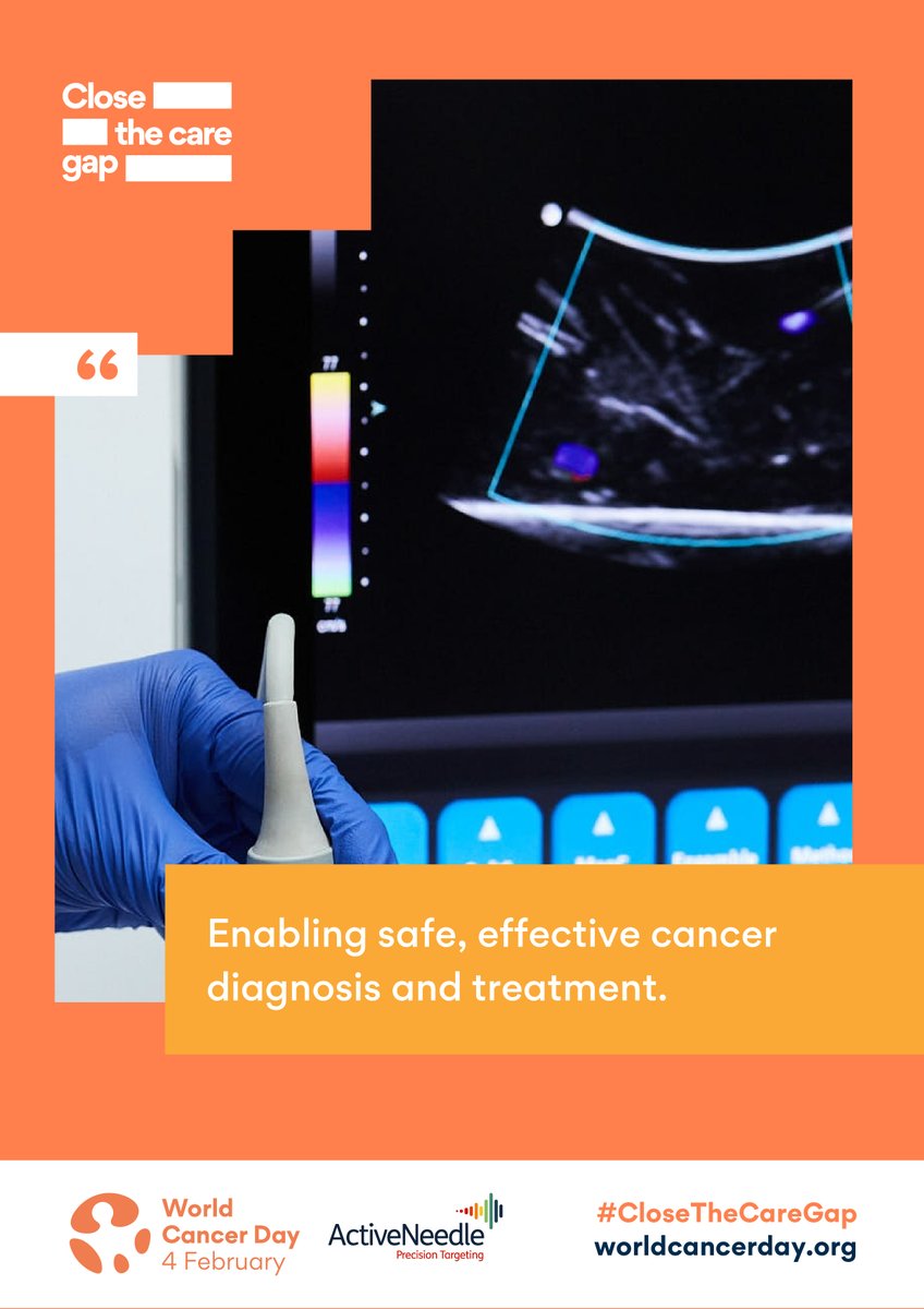 Active Needle Technology Ltd. is proud to support #WorldCancerDay and its mission to #CloseTheCareGap.

Our innovative platform ultrasonic technology enables safe, effective #cancer diagnosis and treatment benefitting patients, clinicians and healthcare providers.

#medtech