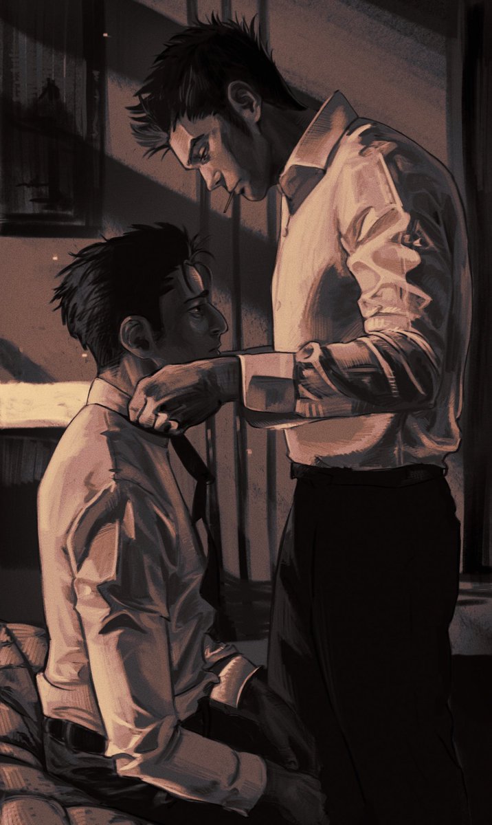 “Morning on the 24th of December”
A getting ready before the inevitable. 

New hiperfixation: #kusahigu 

There is more on my tumblr ✨
#jjk #jjkfanart #JujustuKaisen #higurumahiromi #kusakabeatsuya
#jujutsukaisenfanart #higukusa