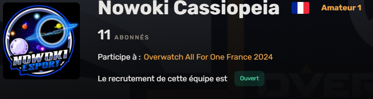Annonce du jour !

Mardi soir à 20h on découvrira ensemble les Nowoki Cassiopeia, cette équipe Overwatch composée de joueurs sourds et malentendants communiquant en langue des signes via leur cam

A 20h30, interview de l'équipe puis à 21h je cast leur match du soir ! J'ai hâte !