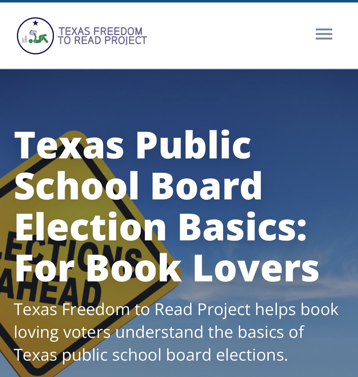 If every single Texan who supports the freedom to read in Texas and opposes book bans showed up to vote, we could easily out vote the extremists responsible for the current tidal wave of bans.  txftrp.org/school_board_b…