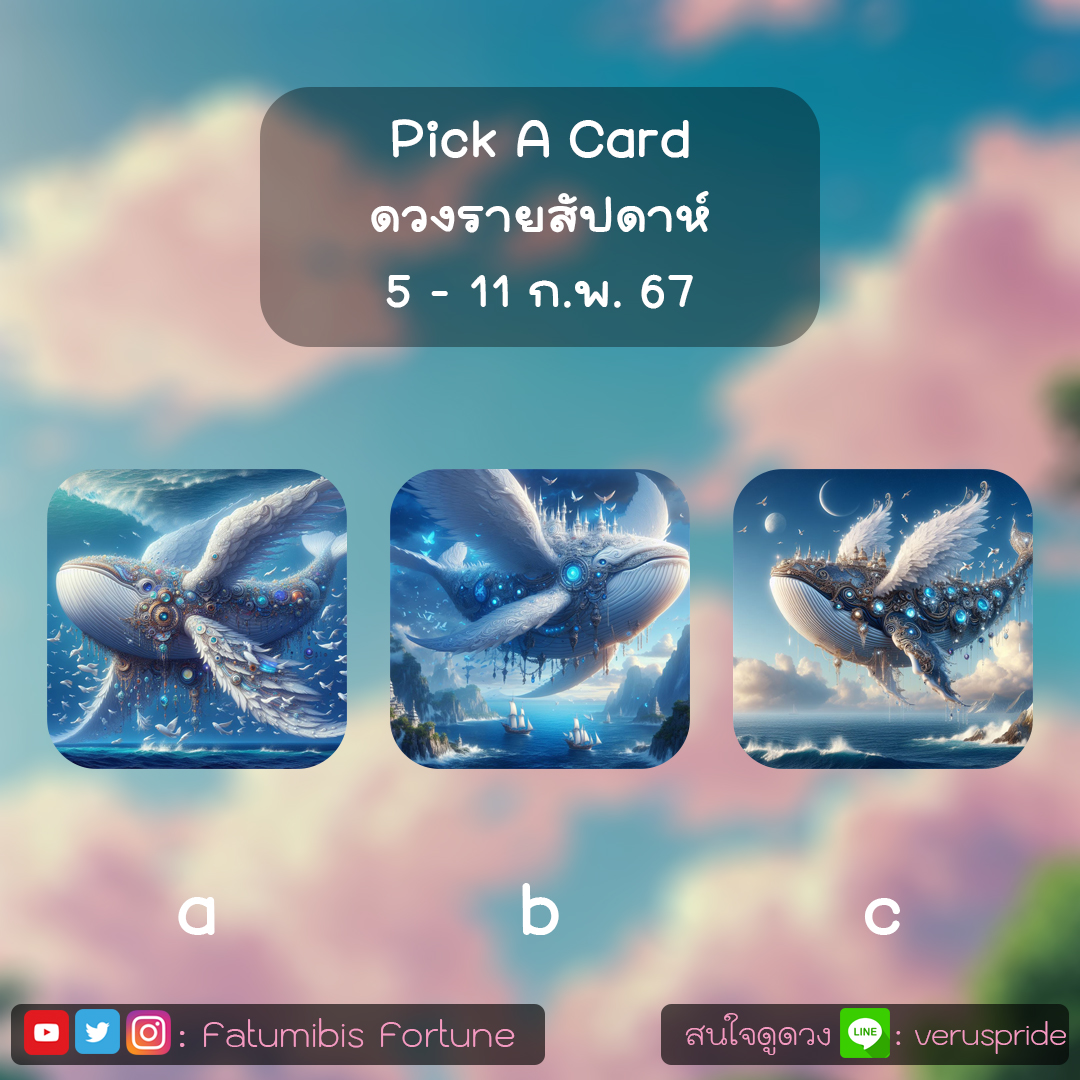 HoroSerpent's tweet photo. Pick A Card Reading
ดวงรายสัปดาห์ 5 - 11 ก.พ. 67?

เลือกภาพ 1 ภาพ แล้วอ่านคำทำนายในเธรดเลย
ฝาก RT และฟอล เป็นค่าครูหน่อยน้า

สนใจดูดวงแอดไลน์ได้เลย
Line :veruspride
#ดูดวง #ดูดวงฟรี #ดูดวงแม่นๆ #ดูดวงไพ่ยิปซี #ดูดวงความรัก #ดวงความรัก #PickAcard #ดูดวงการเรียน #ดูดวงการงาน https://t.co/xd6B3wkAKc