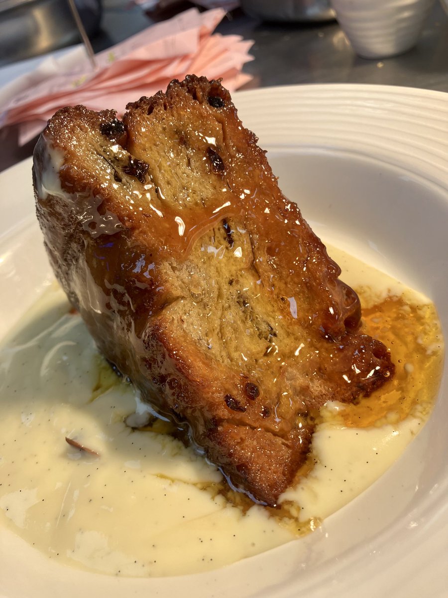 Lardy cake, syrup and custard