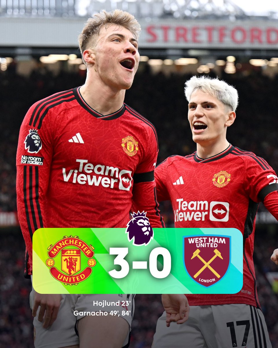 Three goals, three points, and @ManUtd are up to sixth in the table 📈

#MUNWHU