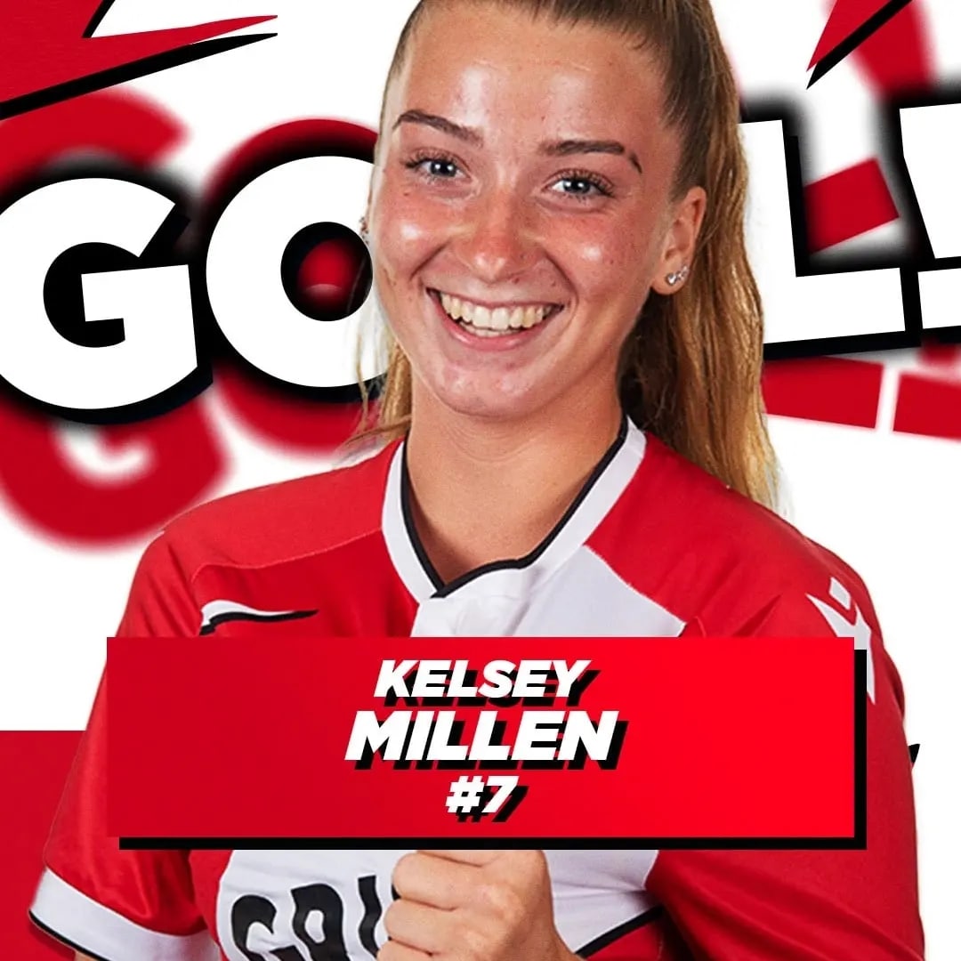 90' GOAL Instant reply. @chloe_gunn04 with the ball for @KelseyMillen who shoots from distance and past McDonald at her near post. STE 6-2 DUN