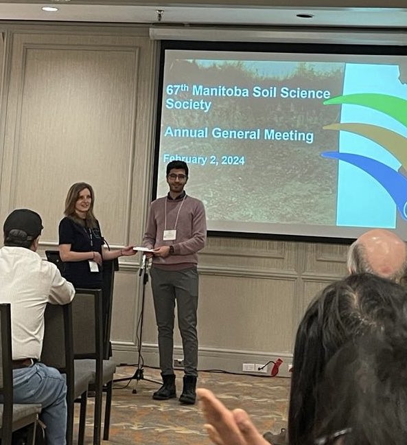 Manitoba Soil Science Society (@manitobasoil) on Twitter photo congratulations to the graduates who achieved awards for the posters at this year's <a href="/ManitobaSoil/">Manitoba Soil Science Society</a> conference.
1. Joshua Wianecki (NDSU) 2.Rida Sabirova (UM) 3.Ehsan Chatraei (UM) congratulations to the graduates who achieved awards for the posters at this year's <a href="/ManitobaSoil/">Manitoba Soil Science Society</a> conference.
1. Joshua Wianecki (NDSU) 2.Rida Sabirova (UM) 3.Ehsan Chatraei (UM)