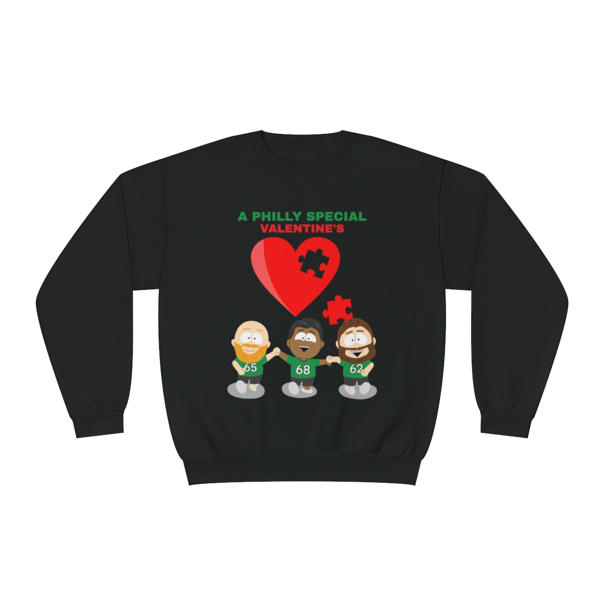 5shirtscom's tweet photo. 👀Cue the South Park Crew, #Philly Style!
Forget the chocolates, Eagles fans! This Valentine's Day, snuggle up with your sweetheart in our LIMITED EDITION #sweatshirts featuring your fav players!✨#Valentines @JasonKelce #tshirts #awareness #heart #love @portabella @JalenHurts https://t.co/OqRGzSjHWU