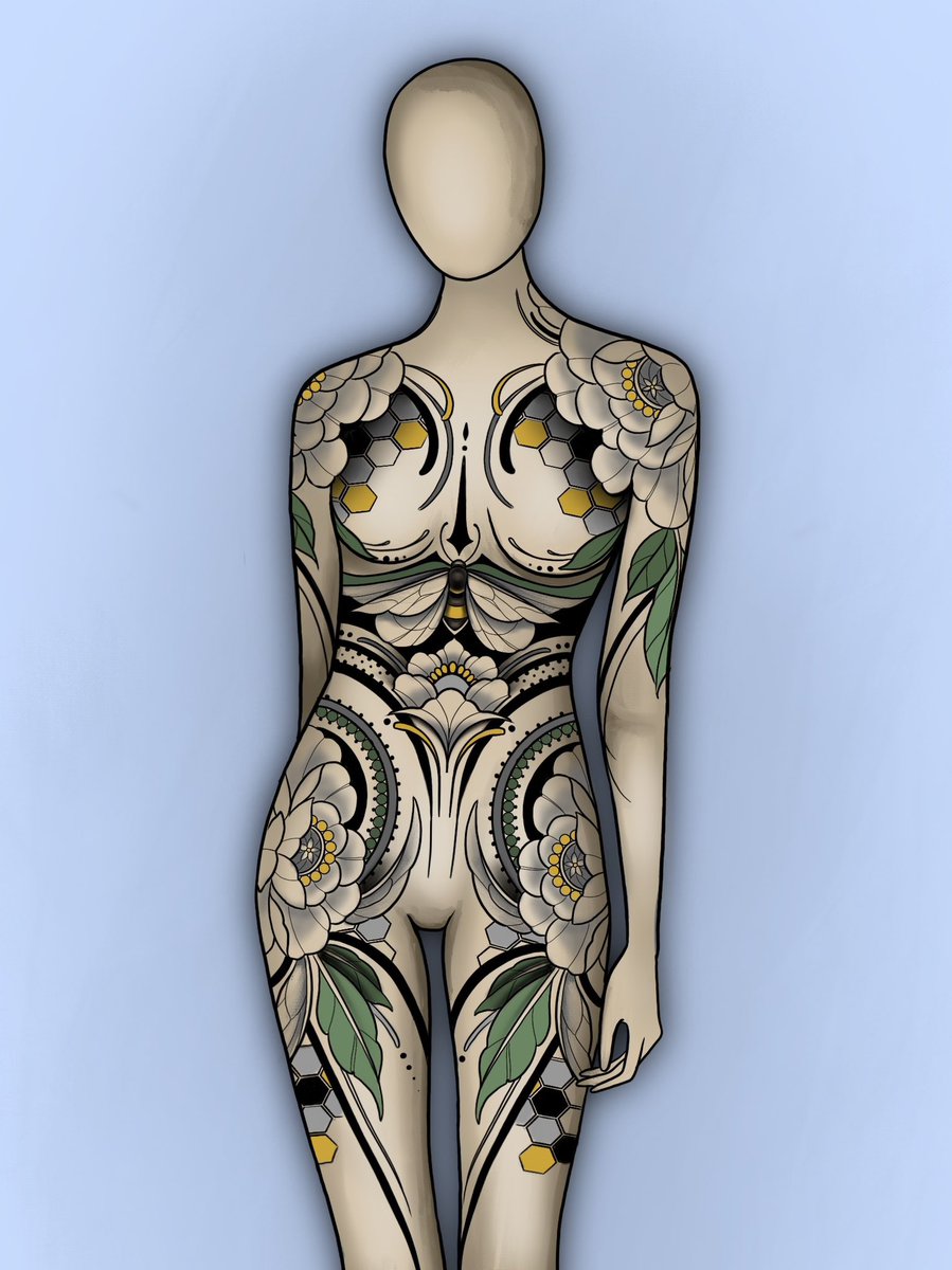 stopdotcom's tweet image. I’ve been playing around with large scale  tattoo concepts a lot recently 💓