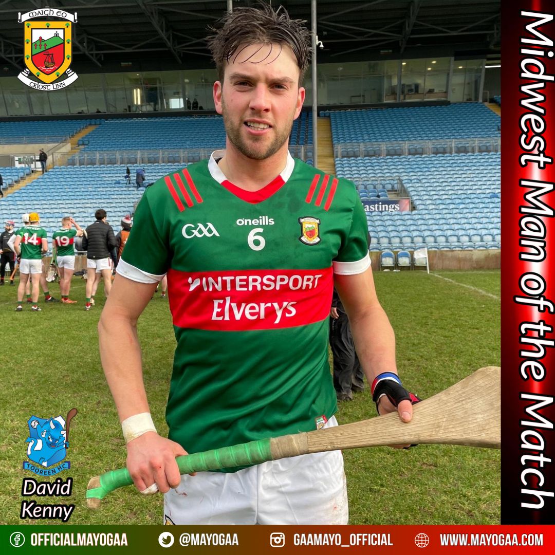 Mayo GAA senior hurling captain David Kenny was outstanding at the heart of the Mayo defence this afternoon in the NHL Divsion 3A game against Armagh at Hastings Insiramce MacHale Park.  In a man of the match performance Kenny was insrtrumemtal to Mayo’s victory.