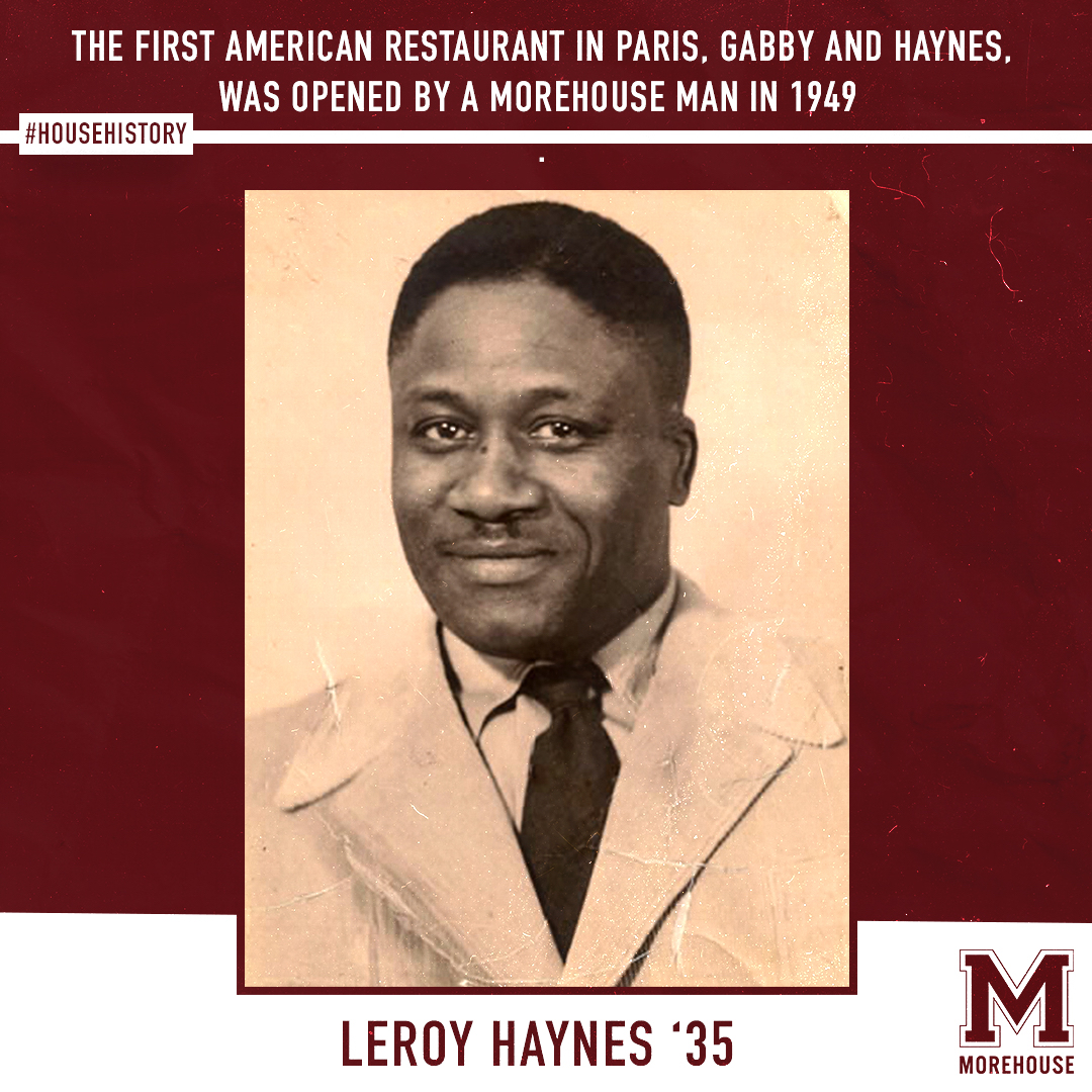 #HouseHistory: Alumnus Leroy Howard Milton Haynes ’35 opened the first American restaurant in Paris - and in Europe - named “Gabby and Hayes” in 1949.

Haynes was an All-American football player for Morehouse and a member of the Psi Chapter of Omega Psi Phi.

#BlackHistoryMonth