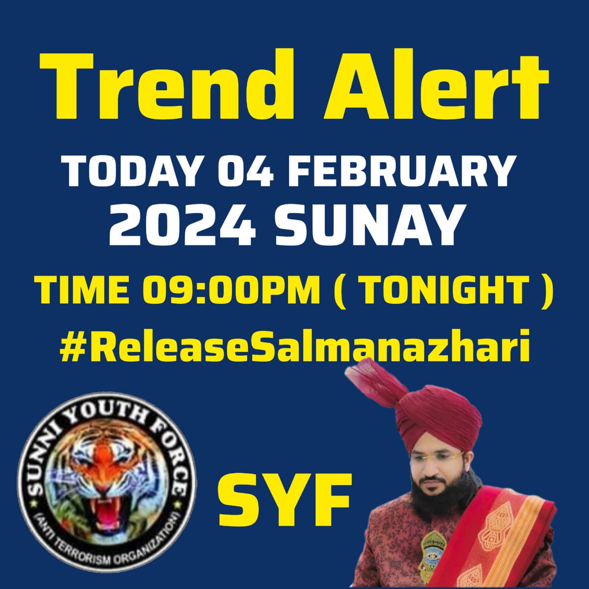 MOHSINS60108058's tweet photo. #ReleaseSalmanAzhari 
#IStandWithSalmanAzhari 
@ayaz_ayaaz @Er_MHamid @fahimkhaan @iman_tanzim @Kashif54868334 @MDPforIndia @Shums_Raza @SYFforIndia @TheMuslim786 @JournoMirror @TheNewsAlarm https://t.co/xGpVfwn9y5