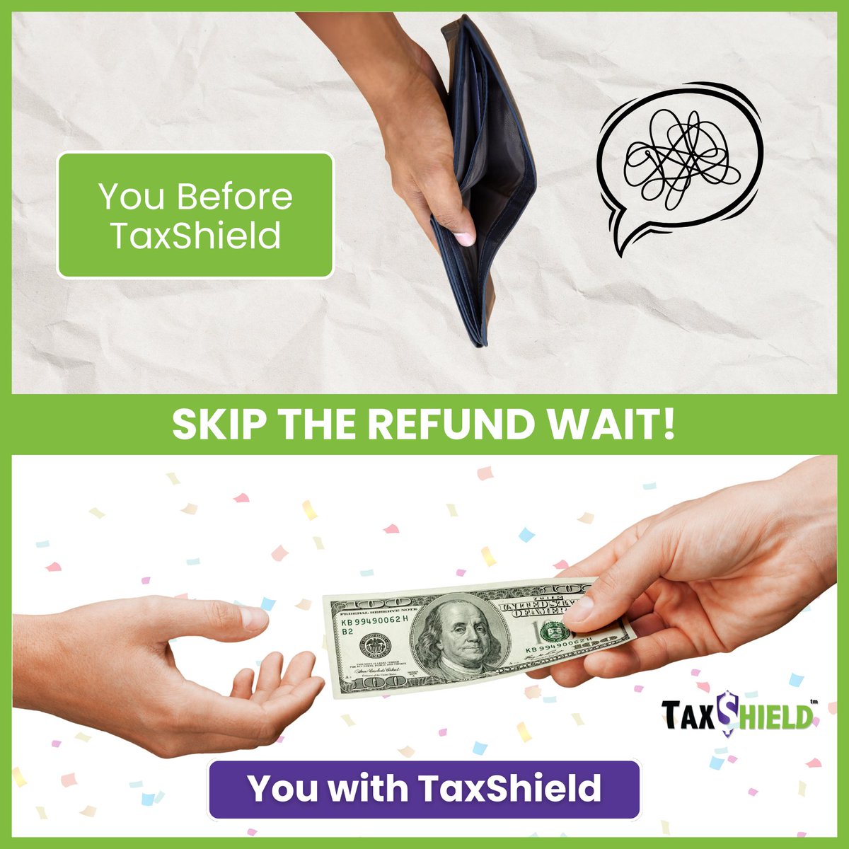 Worried about waiting for your refund? Get a 7k cash advance with TaxShield! #TaxTimeCashFlow #StressFreeFiling #7kAdvance #TaxSeasonRelief #CashAdvance #TaxPrep #FastCash