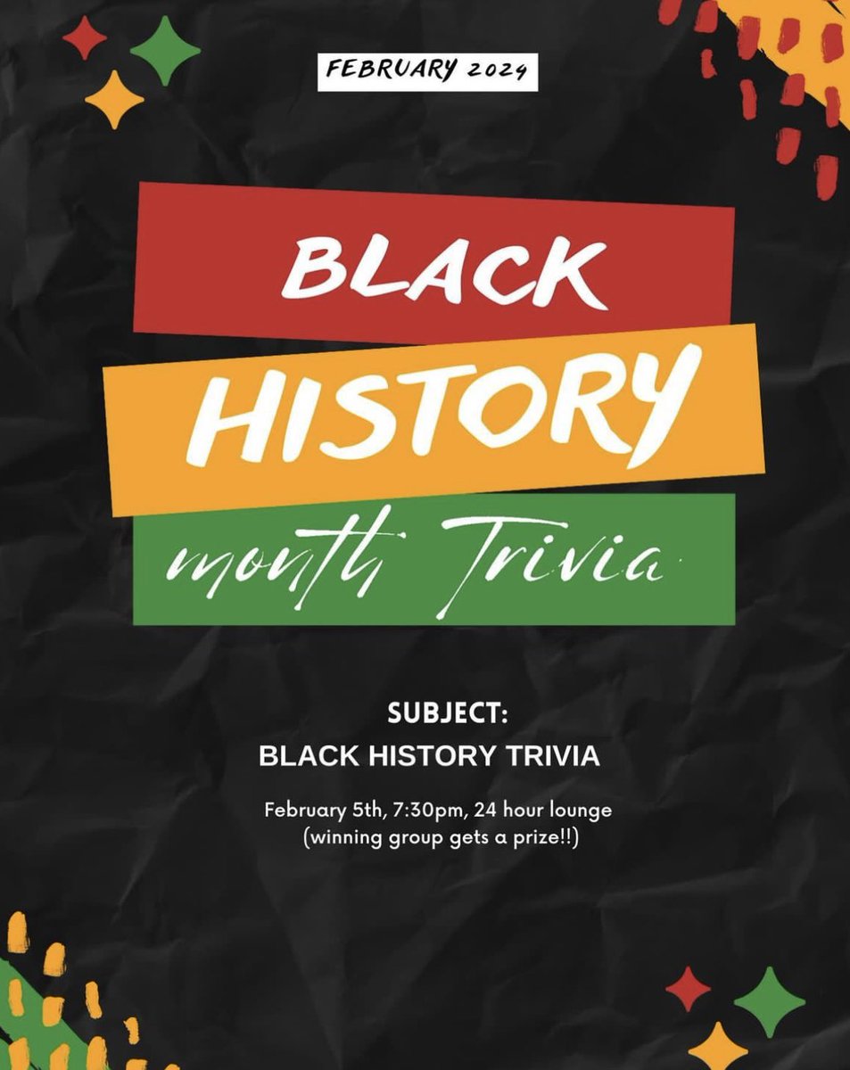 Honoring the past, celebrating the present, and looking ahead to the future, we’ll celebrate Black History Month with a series of events for the whole Wheeling University community. First up, Black History Trivia Night Feb 5 in the 24-Hour Lounge!! ❤️💛💚🖤