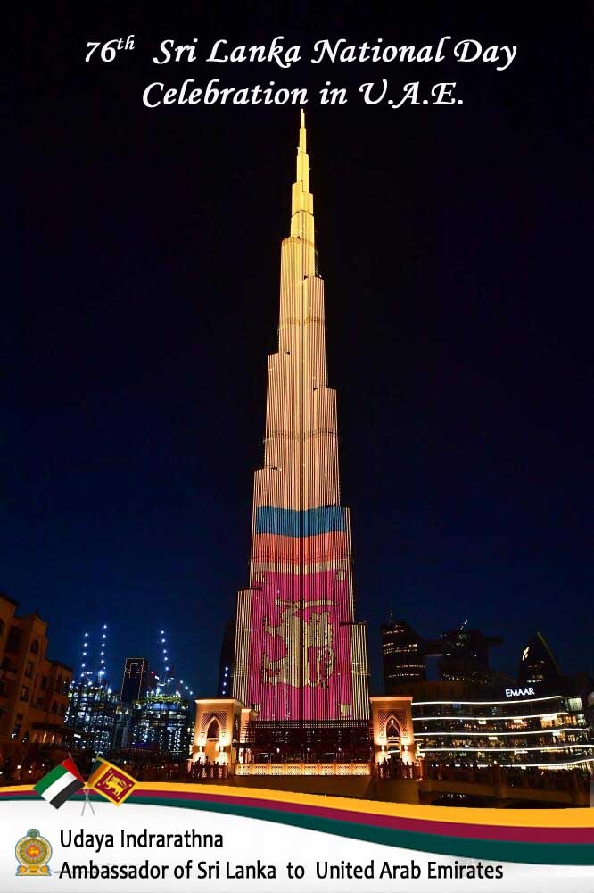 #SriLankaIndependenceDay hashtag#SriLanka hashtag#UAE hashtag#AbuDhabi hashtag#Dubai hashtag#SriLanka hashtag#Patriotism hashtag#CelebrateSriLanka hashtag#DiplomacyLK hashtag#SWFI hashtag#UAETourism hashtag#Tourism <a href="/MFASriLanka/">Ministry Spokesperson</a> <a href="/UAEEmbColombo/">@UAEEmbColombo</a> @MoFAICUAE