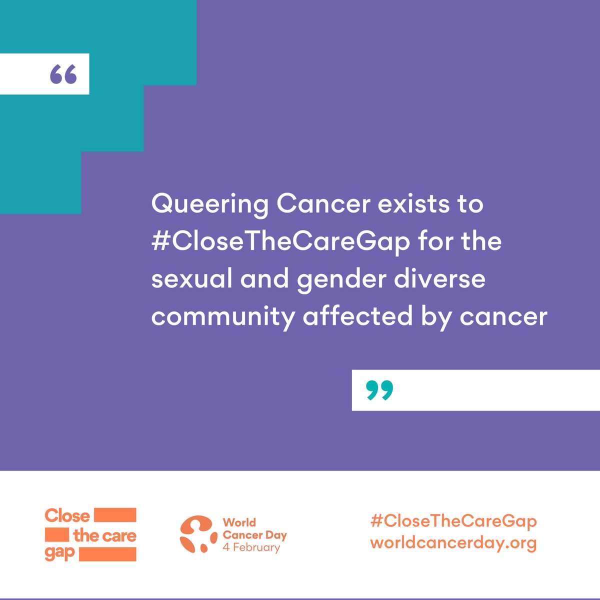 Stand with us on World Cancer Day and every day to #CloseTheCareGap for queer trans and non-binary folks affected by cancer. ❤️🧡💛💚💙💜🤎🖤

#WorldCancerDay #WCD #WCD2024 #equality #lgbthealth #transhealth #cancer #cancersupport #inclusivecancercare ✊