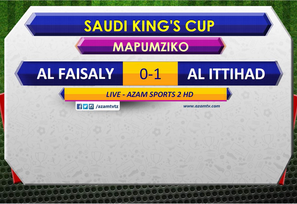 MAPUMZIKO | #KingsCup 

HT: Al Faisaly 0-1 Al Ittihad

LIVE #AzamSports2HD

#KingsCup #SaudiKingsCup #AlFaisaly #AlIttihad #AlFaisalyAlIttihad