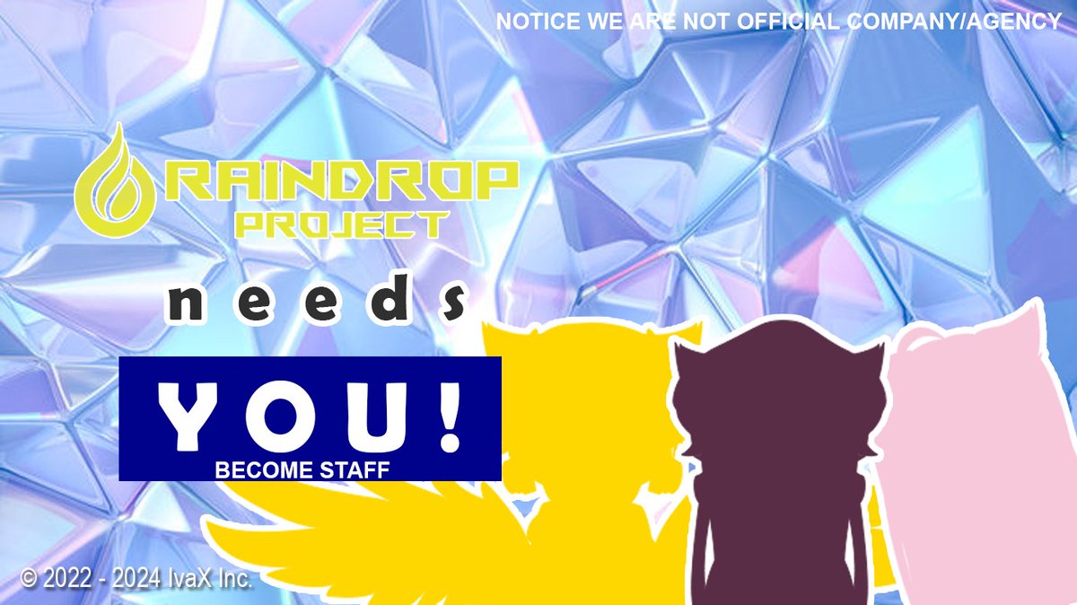 RainDropVT's tweet photo. 「RainDrop Staff」
we're happy to announced
we have opened our RainDrop staff google form application period until April 30th ,2024
Form ▷ https://t.co/GJoB9QFu3i
#ENVtuber #PHVTuber #JPVTuber #IDVtuber #Vtuber #VTuberUprising #VtuberSupport #VTuberGlobal #VTuberAudition https://t.co/N7bfulhvmi