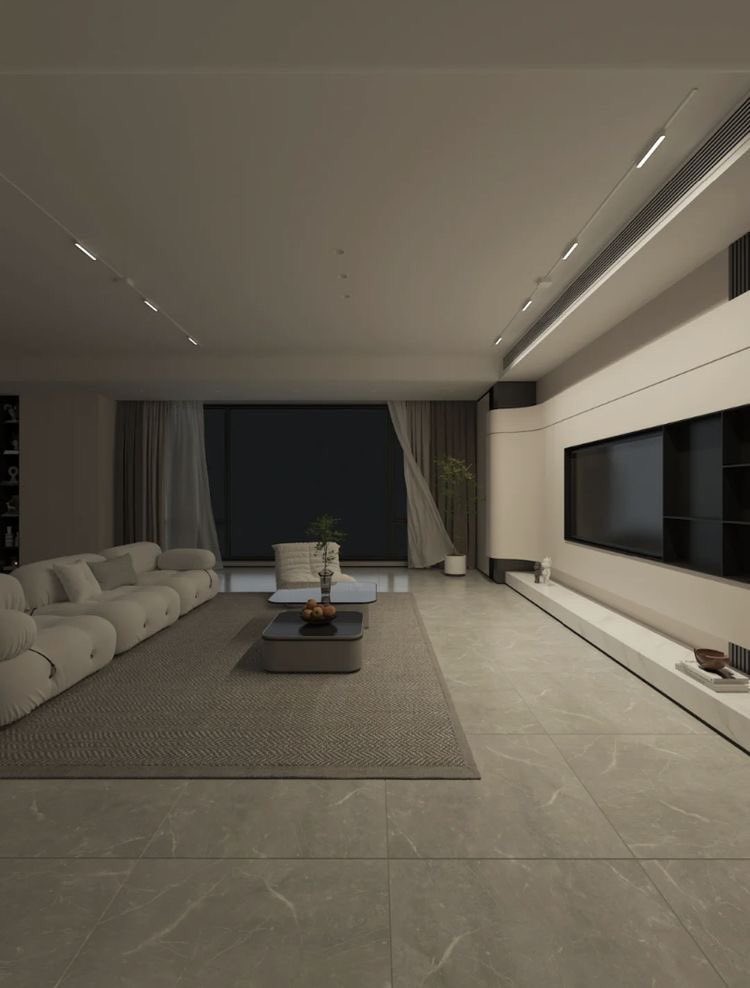 Minimalist living room.