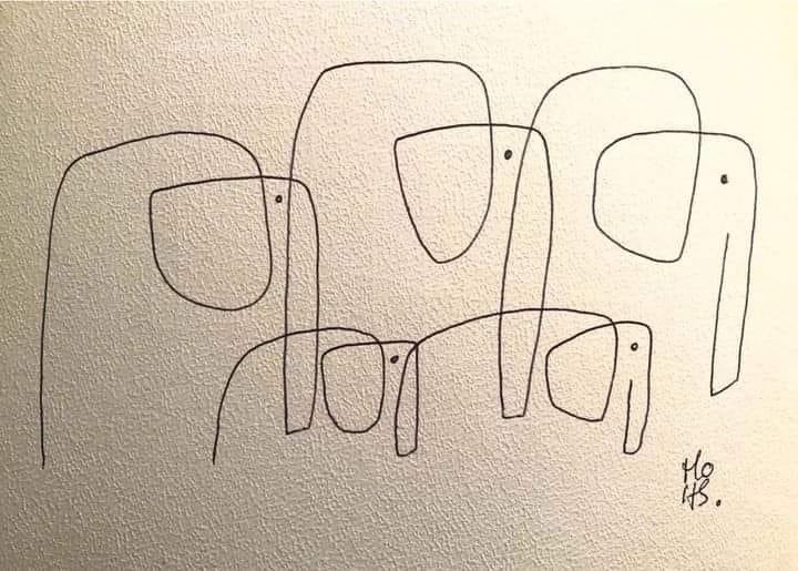 EnsedeCiencia's tweet photo. Tómate un momento para apreciar "La Marcha de los Elefantes" 🐘🐘🐘

El artista marroquí Mohssin utiliza medios como lápiz, marcador y tintas para efectuar ilustraciones sencillas y precisas muchas de ellas con diversos animales.

Crédito: Mohssin Anghar https://t.co/JtutKN18aA