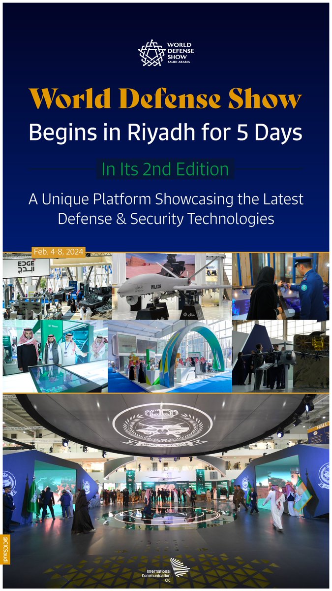 Defense and security experts converge at #WorldDefenseShow in Riyadh for 5 consecutive days. #EquippedForTomorrow