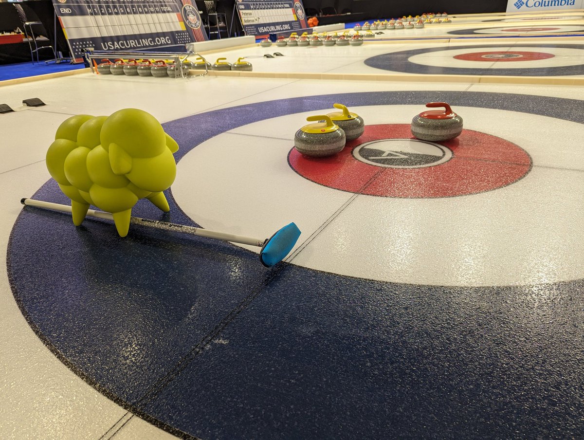 Czar4N's tweet photo. Even sheep can learn to curl.
@usacurl @columbiasport @americandream 
#2024curlingnationals
#gotsheep https://t.co/GMj7CQDiw1
