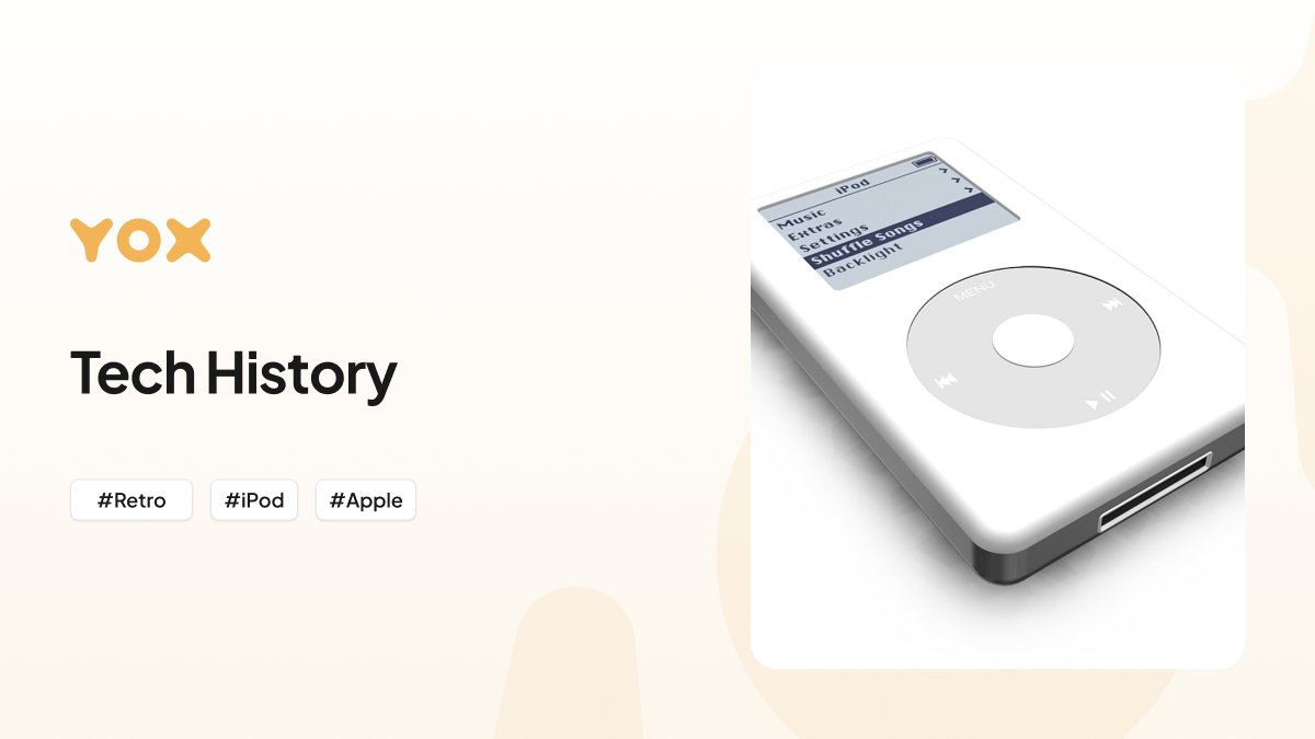 🎵🍏 Revive the revolution with the Original Apple iPod (1st Gen).

A journey back to when music met mobility. Rediscover your soundtrack.

#MemoryLaneMonday #YOX