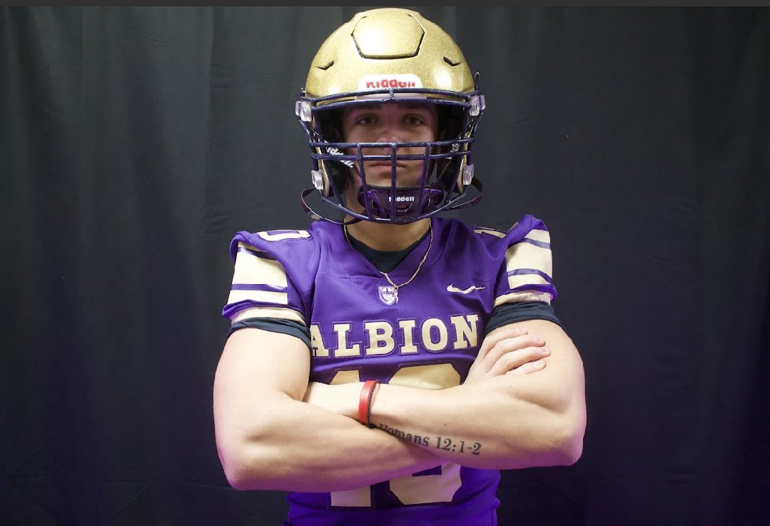 Also very blessed to receive an offer from Albion!! @Rundle_Albion @MIexposure @TheD_Zone @youngslingersQB @IkeVEagles1