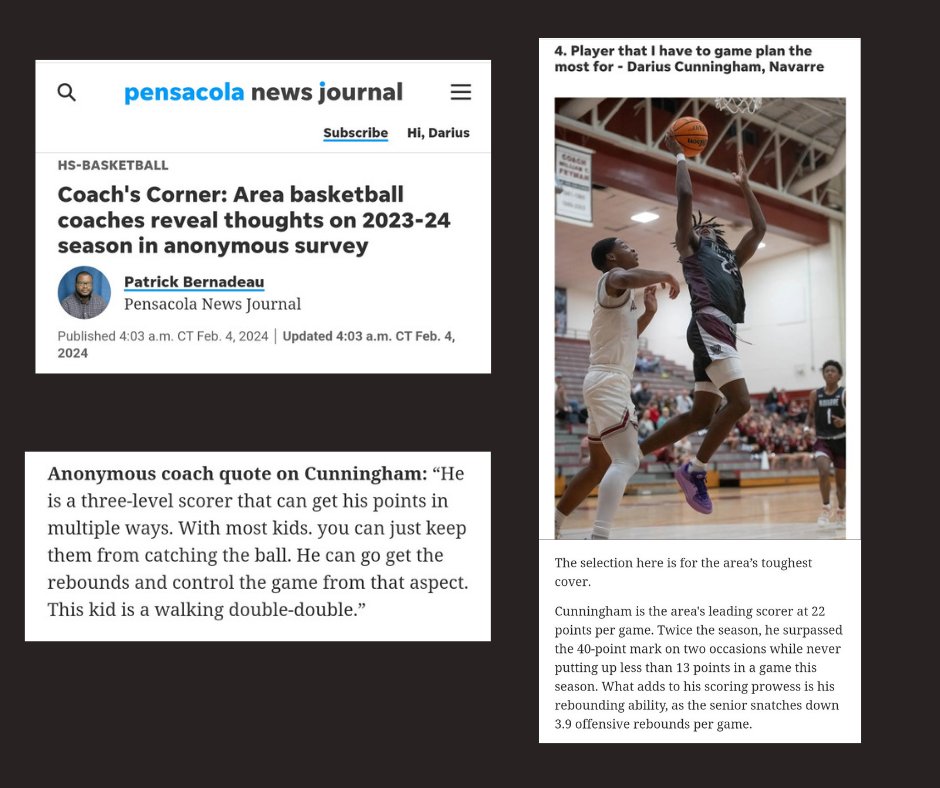 Darius Cunningham Sr (@dcham78) on Twitter photo <a href="/Darius_C24/">Darius Cunningham Jr.</a> was voted as the Player local coaches have to game plan the most for. <a href="/Darius_C24/">Darius Cunningham Jr.</a> was voted as the Player local coaches have to game plan the most for.