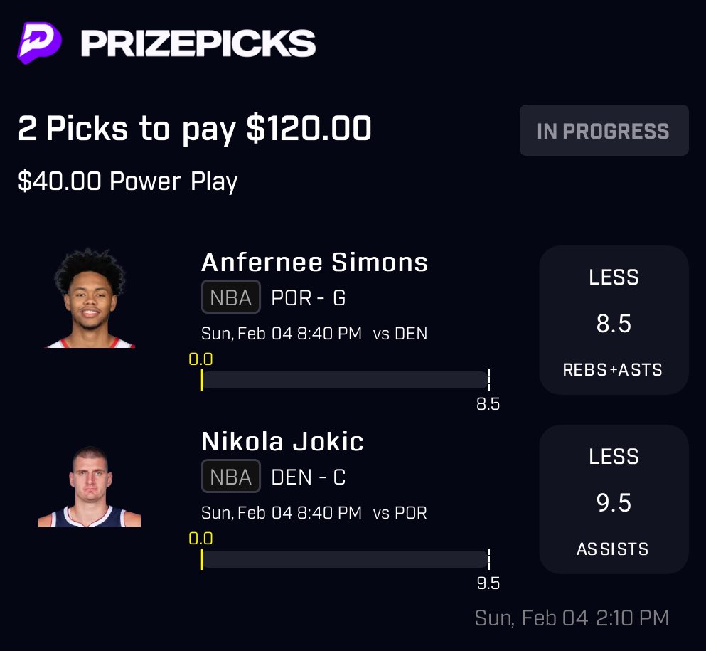 DefiantPicks's tweet image. Here’s what I’m taking for day 2 of the ladder challenge. Like if tailing and  good luck 🍀 

Try out the model and odds screens 7-days for free: defiantbets.com/Pick&amp;#039;Em_Player…

Day 1: $20–&amp;gt;$60 ✅
Day 2: $40–&amp;gt;$120⬅️
Day 3: $80–&amp;gt;$240
Day 4: $160-&amp;gt;$480
Day 5: $320-&amp;gt;$960
Day 6:…