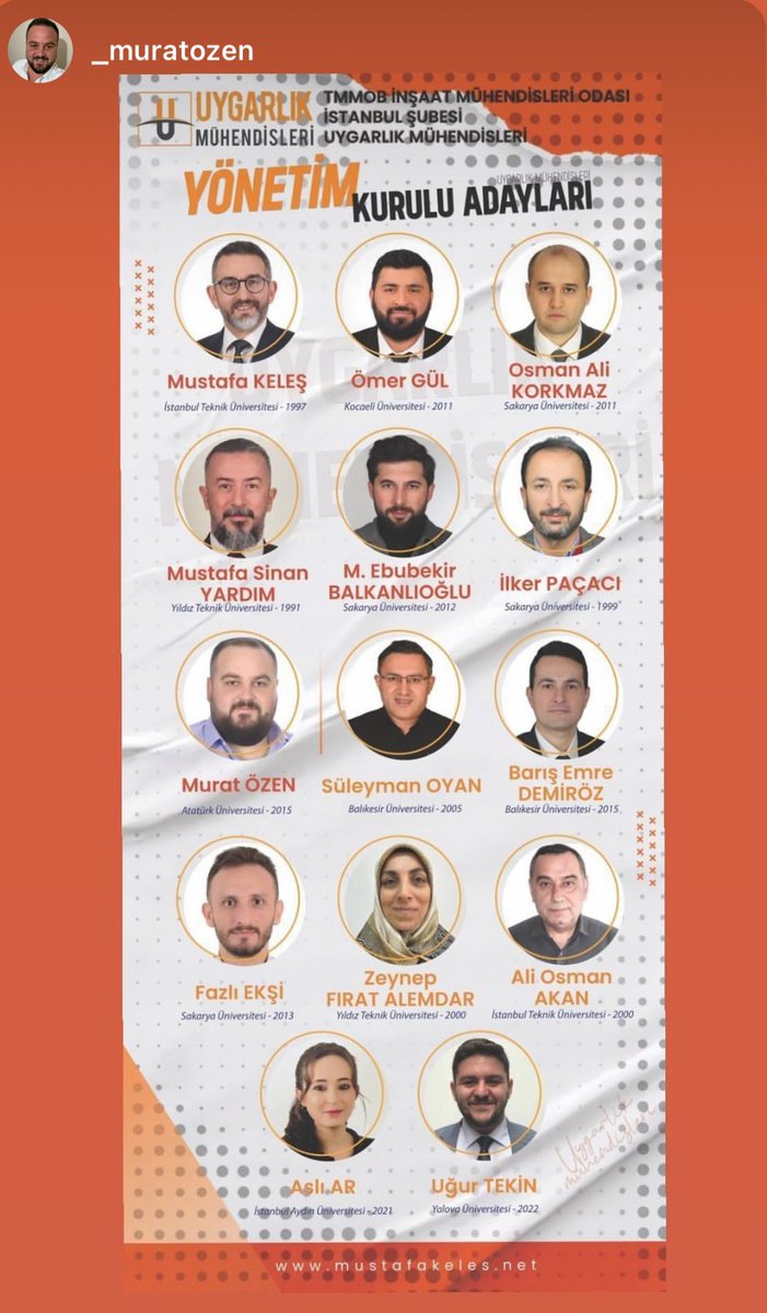 MVMorgtr's tweet photo. Derneğimizin Yönetim Kurulu Üyesi de olan değerli meslektaşım Murat ÖZEN e ve Mustafa KELEŞ bey başta olmak üzere diğer 49. İMO İstanbul Şube Yönetim Kurulu Adaylarına başarılar diliyorum. #uygarlıkmühendisleri #imo #inşaatmühendisi https://t.co/B3GPYMHUHl