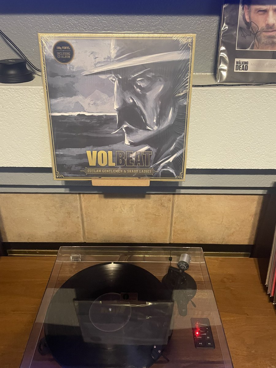 Second Sunday morning starter!!! #vinyladdict #vinylcollection #vinylclub #vinylrecords Gotta have me some Volbeat to get my blood pumping!! My body tells me nooo but I won’t quit! 👊🍻🤘