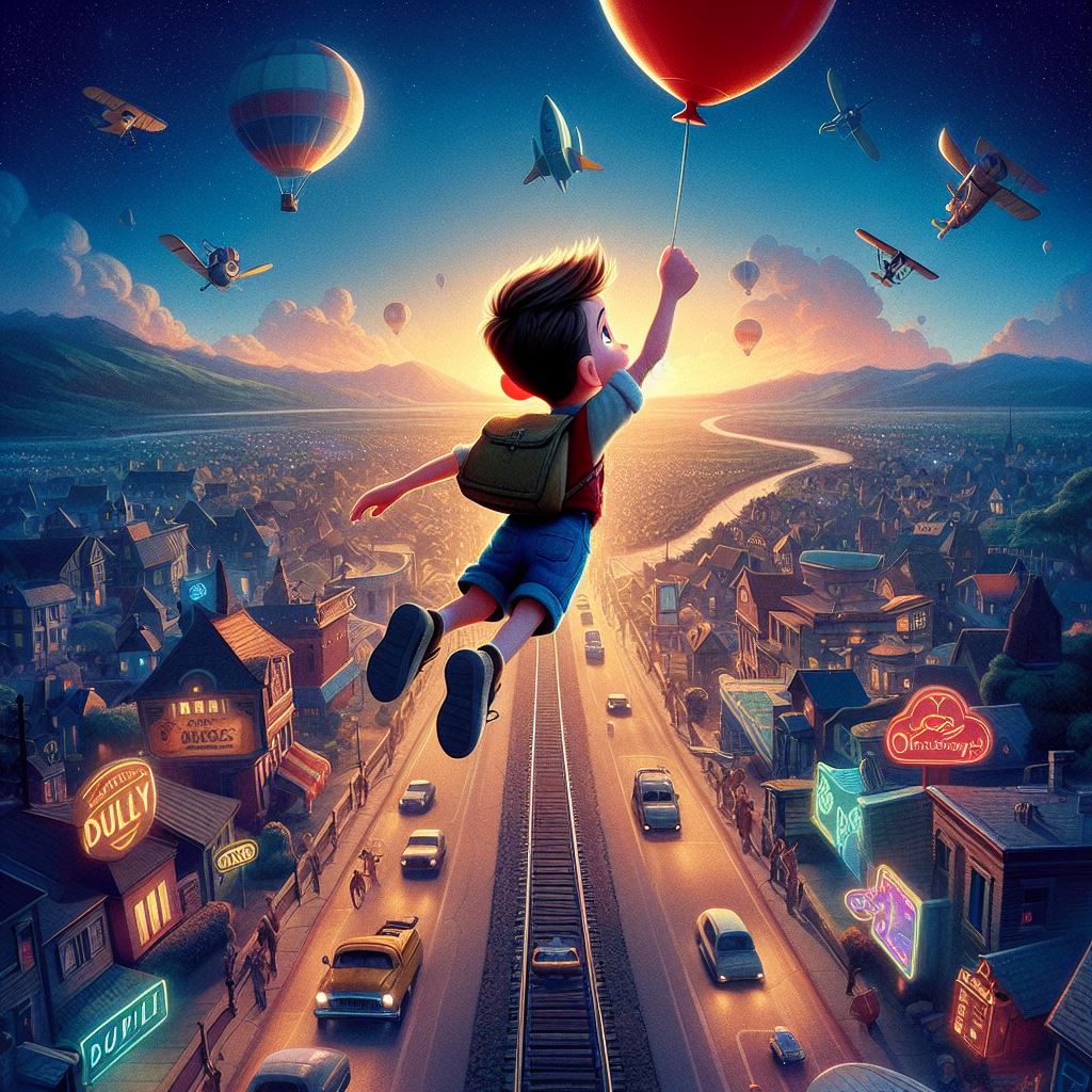 #dineypixar #posterpixar #posterdisney #FlyingBoy #Adventure #balloons #trend #magic #aiartwork #midjourney #aiartcommunity #3dposter #photography linktr.ee/DesignXpress06