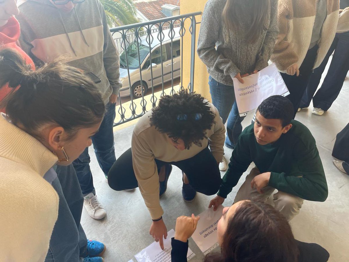 ReybetDegat's tweet photo. Morocco:  With Ibrahim, refugee from the Central African Republic, we have exchanged on the topics of asylum and refugees in the world with students of the MENA Campus of Sce Po Paris in Menton ; students seized with and engaged in global issues.  🙏Monaco and Sce Po Paris. https://t.co/MKtJTNn4Nh